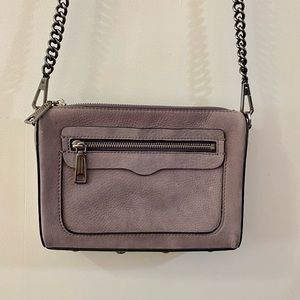Rebecca Minkoff Handbag Suede Leather Crossbody in Gray